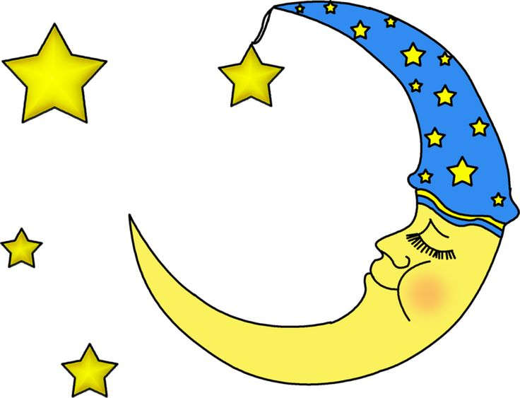 Месяц на белом фоне