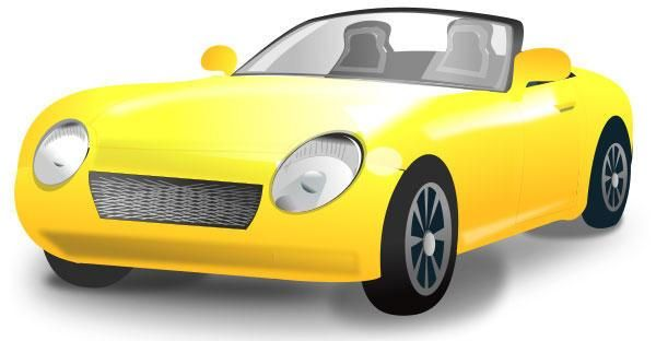 Машина желтая