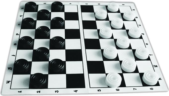 Шахматная доска с шашками