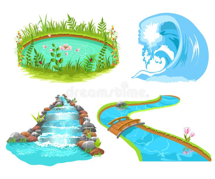 Речка мультяшная