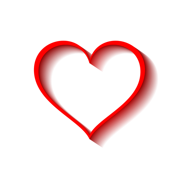 Сердце на прозрачном фоне