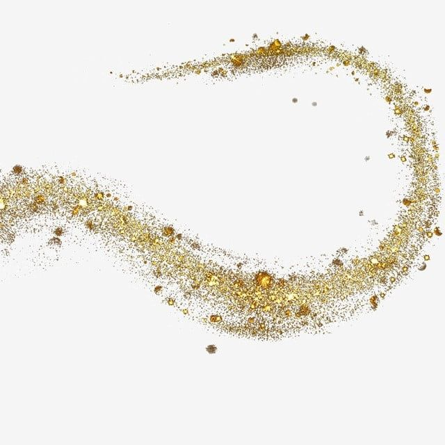 Золотые блестки на прозрачном
