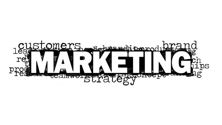 Маркетинг надпись на прозрачном фоне