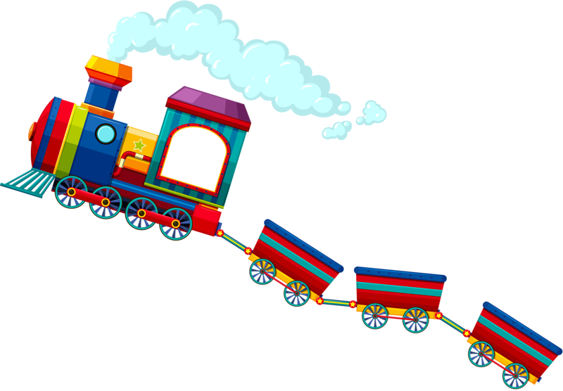 Паровоз с вагонами