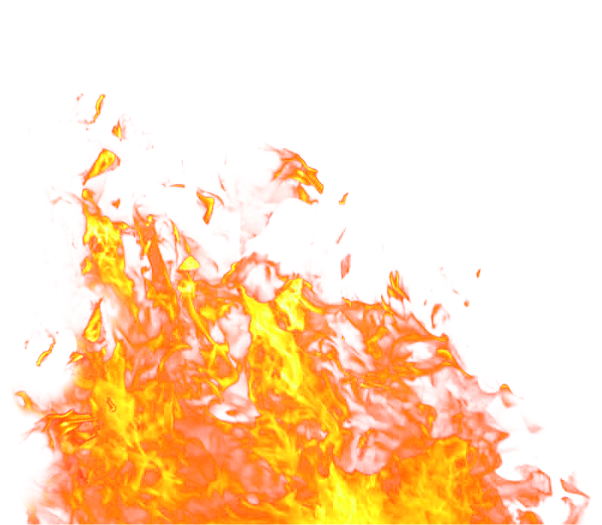 Огонь на белом фоне