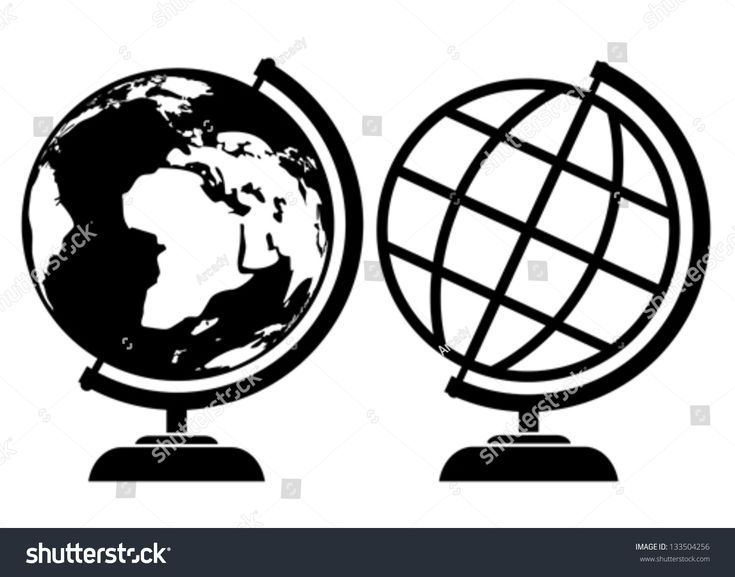 Глобус силуэт