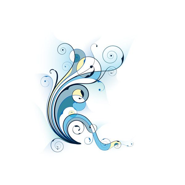 Голубой узор