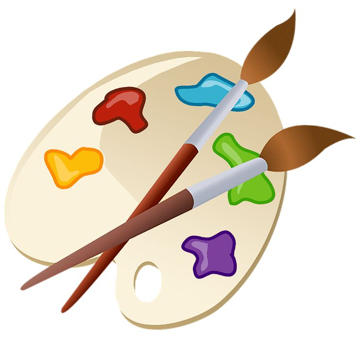 Художник с кистью и палитрой