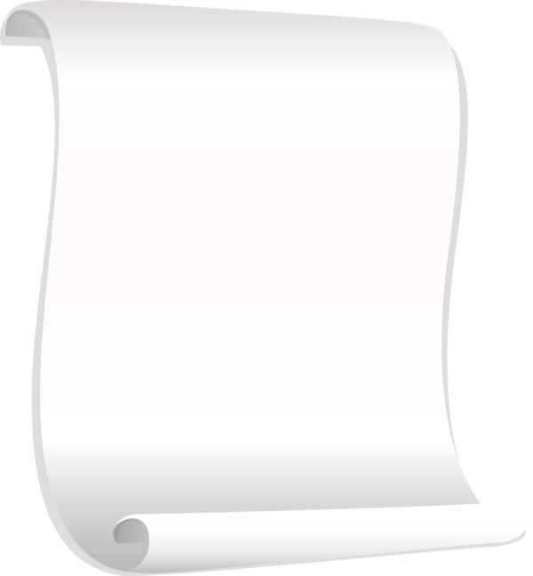 Лист бумаги на прозрачном фоне