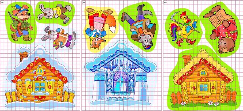 Персонажи сказки Заюшкина избушка для театра