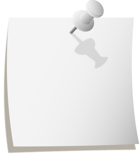 Лист бумаги на прозрачном фоне