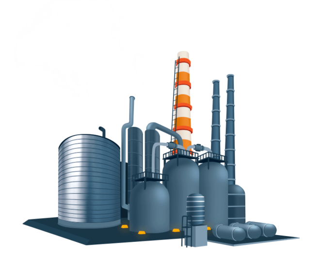 Промышленность на белом фоне