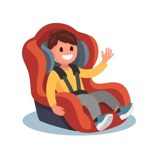 Ребёнок в автокресле иллюстрация