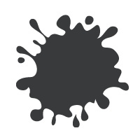 Серая Клякса на прозрачном фоне