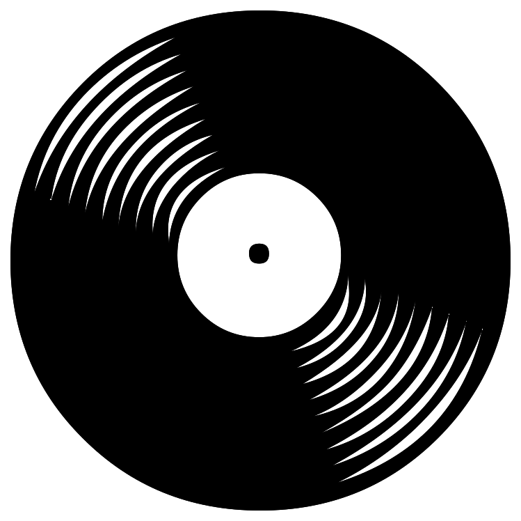 Виниловая пластинка на прозрачном фоне