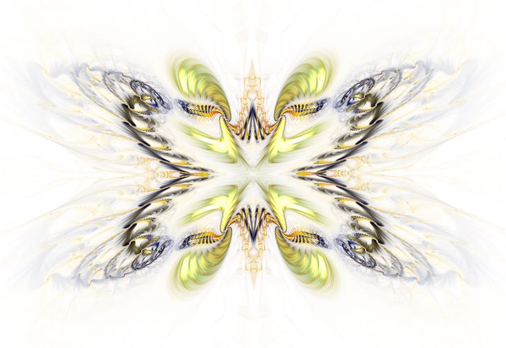 Фракталы на белом фоне