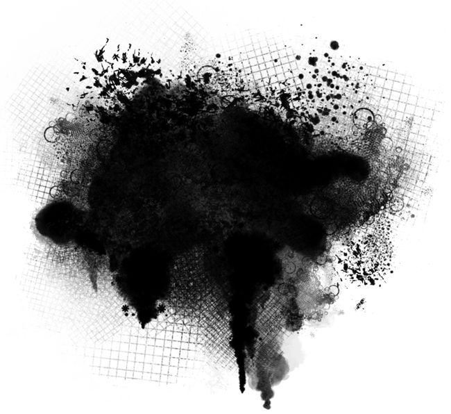 Черное пятно на прозрачном фоне