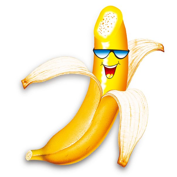 Банан на прозрачном фоне