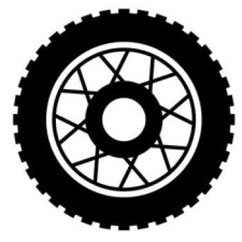 Колесо мотоцикла мультяшное