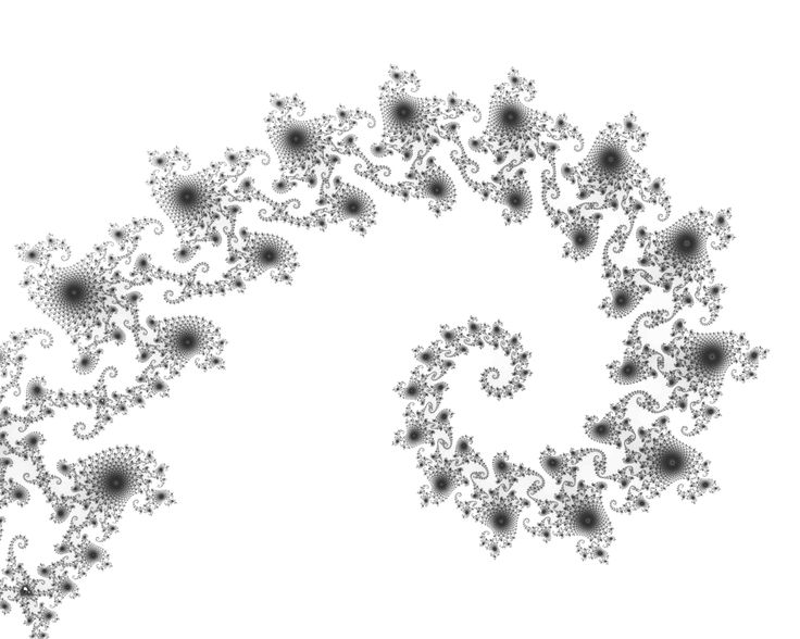 Фракталы на белом фоне