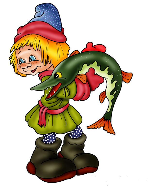 По щучьему веленью Емеля с щукой