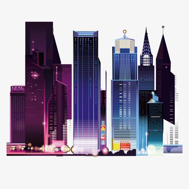 Силуэт небоскребов