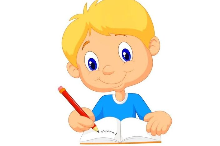 Школьник на прозрачном фоне