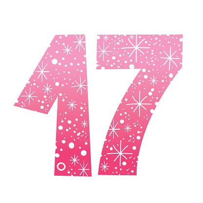 Цифра 17 красивая