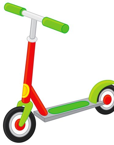 Самокат на белом фоне