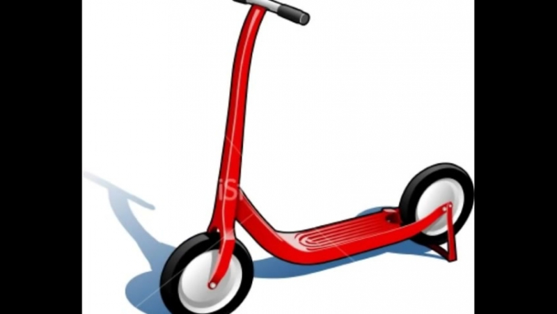 Самокат на прозрачном фоне