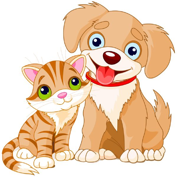 Мультяшные котики и собачки