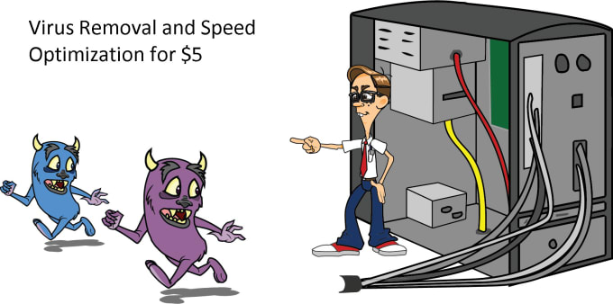 Компьютерный вирус без фона