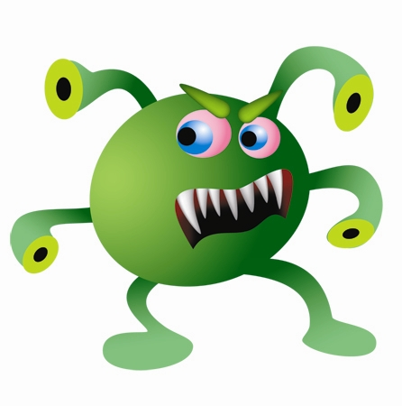 Компьютерный вирус иллюстрация