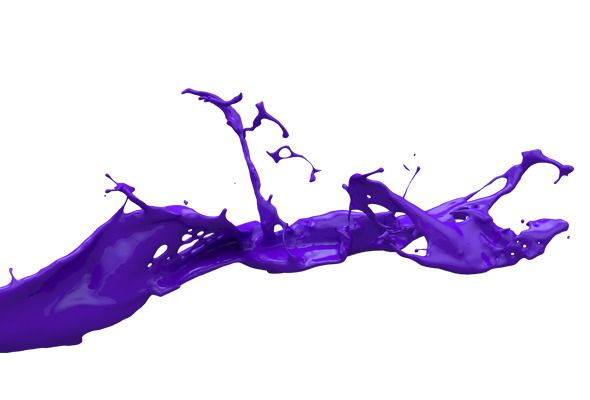 Разлитая краска на белом фоне