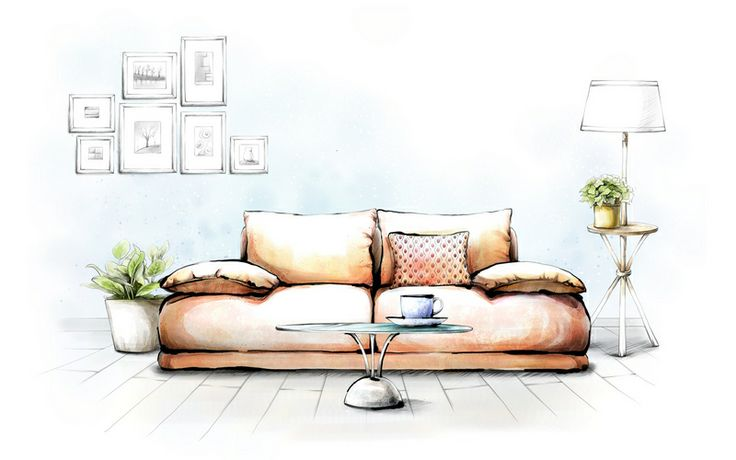 Интерьер рисунок