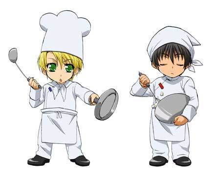 Аниме парень повар