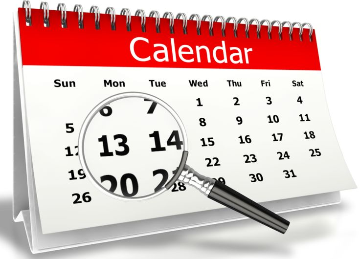 Календарь на прозрачном фоне