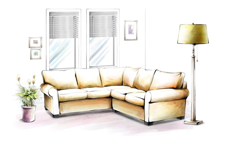 Зарисовки предметов интерьера