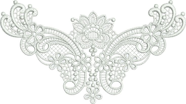 Кружевной узор на прозрачном фоне