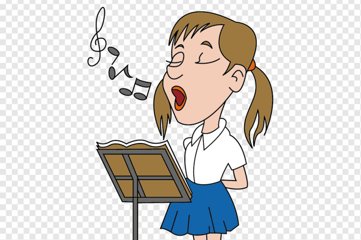 Пение на прозрачном фоне