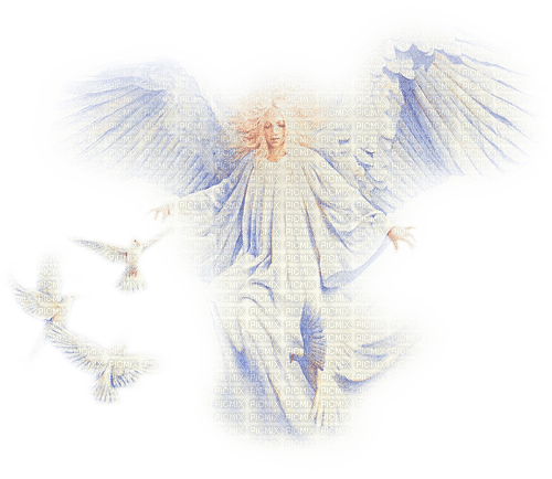 Ангел на белом фоне