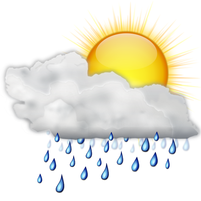 На прозрачном фоне дети и погода