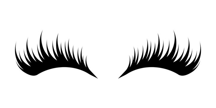 Шаблон печати ресниц