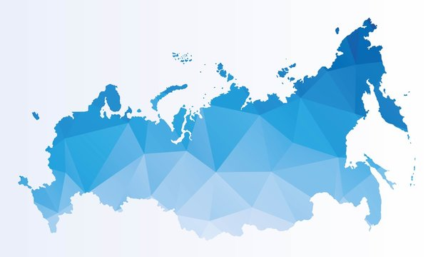 Силуэт карты России с Крымом