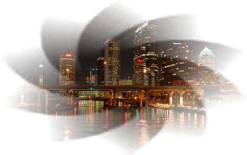 Город на прозрачном фоне