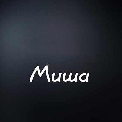 Мишаня надпись