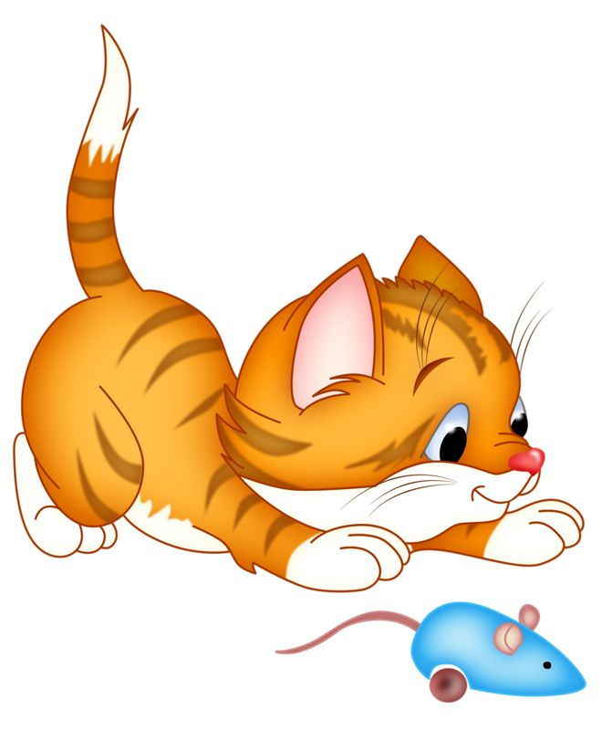 Рыжий кот мультяшный
