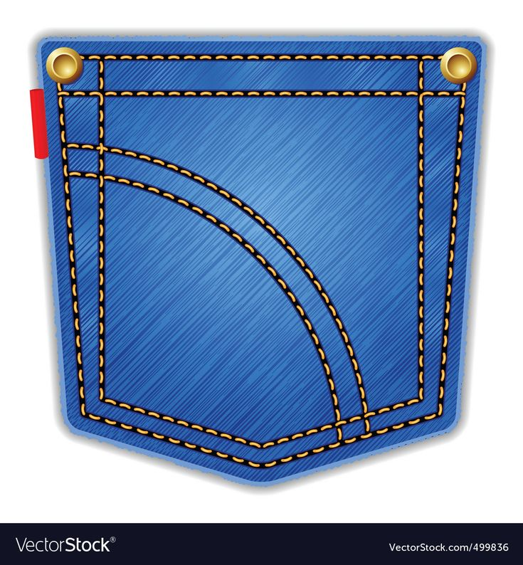 Джинсовый карман вектор