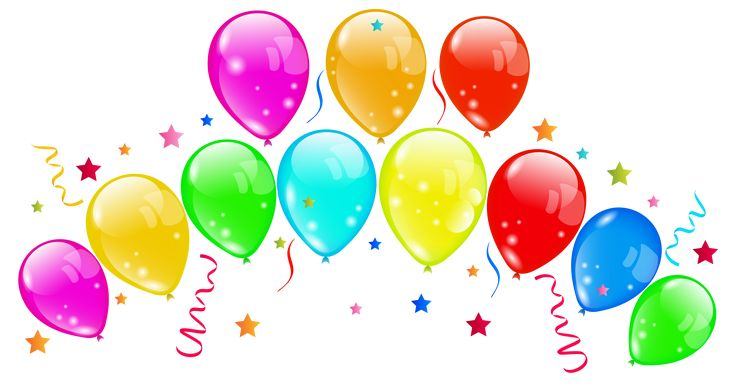 Праздничные шары на прозрачном фоне
