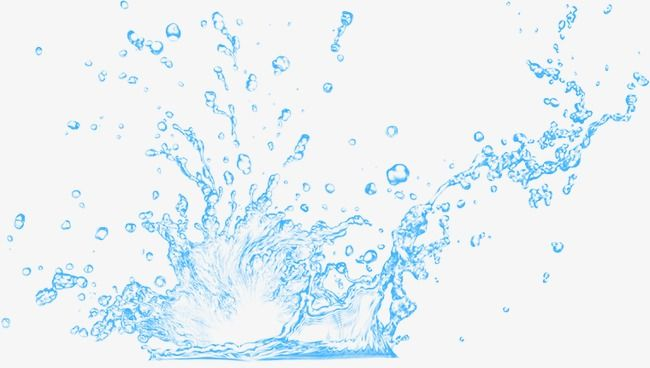Брызги воды на прозрачном фоне